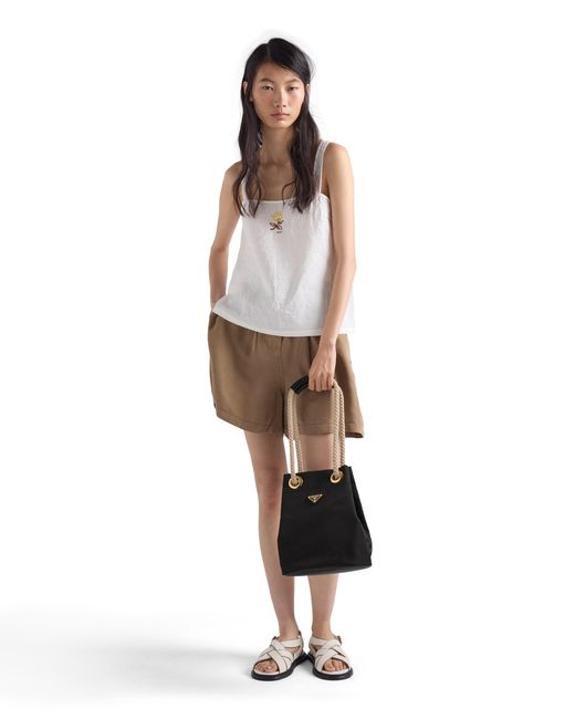 Prada Black Mariner Re-Nylon Small Bucket Bag