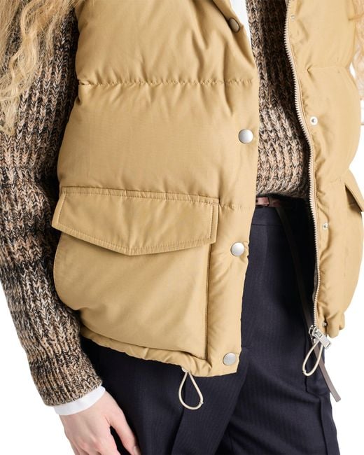 Prada Natural Triangle-Logo Technical Fabric-Down Gilet