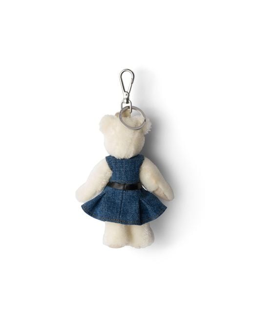 Prada Blue Teddy Keychain Charm