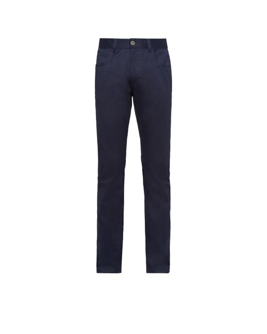 Vaqueros De Dril Elástico Con Cinco Bolsillos, Hombre, Talla Prada de hombre de color Blue