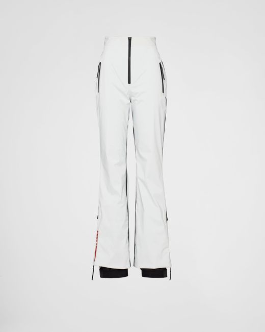 Prada White Extreme-Tex Stretch Ski Pants