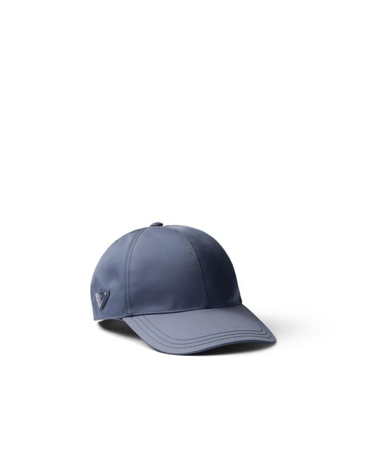 Prada Blue Re-Nylon Baseball Cap for men