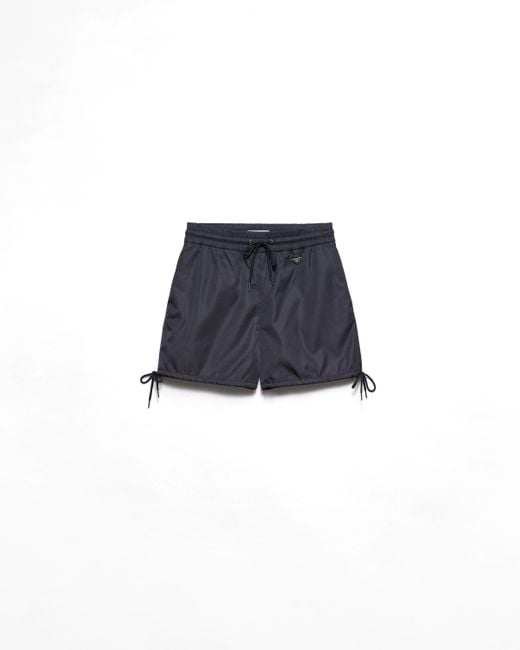 Prada Blue Re-Nylon Shorts