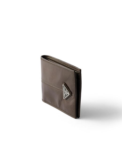 Prada Lederbrieftasche Mit Münzfach, Herren in Green für Herren