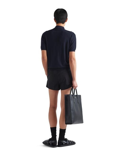 Prada Blue Polo M/C Zip for men