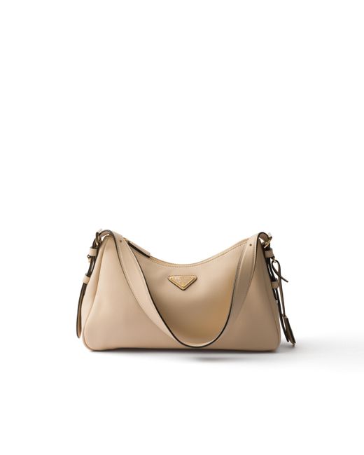 Bolso Bandolera Mediano Aimée De Piel Prada de color Natural