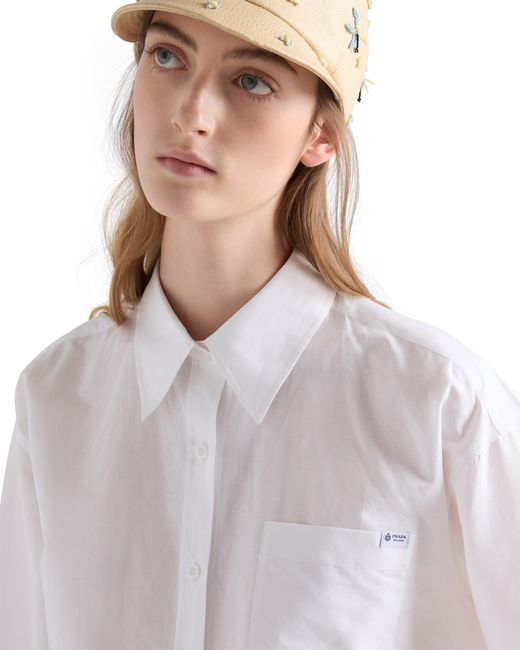 Prada White Linen Muslin Shirt