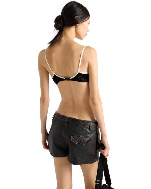 Prada Black Velvet Bra