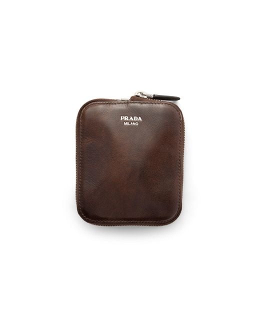 Prada Brown Re-Nylon And Leather Foldable Mini Duffel Bag