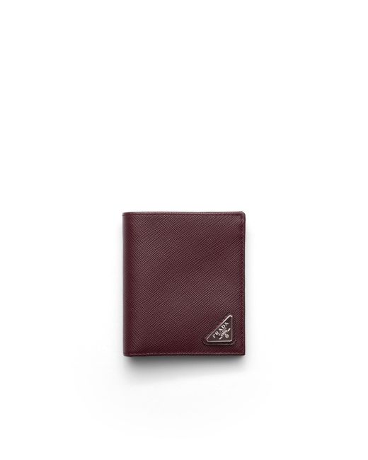 Prada Purple Saffiano Leather Wallet for men