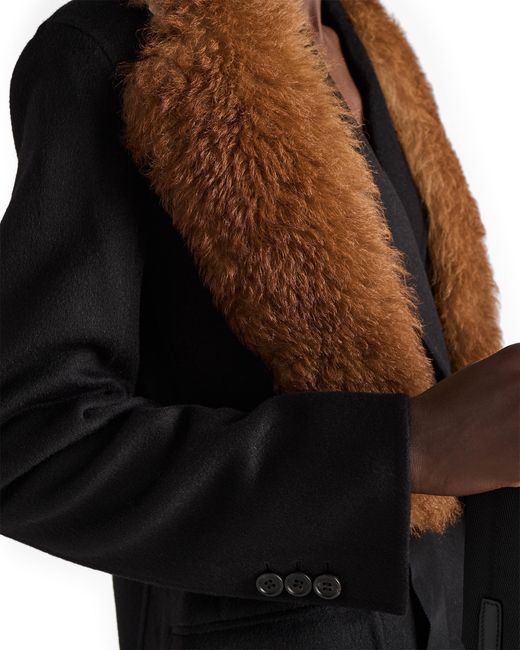Prada Black Double-Breasted Double Cashwool Coat