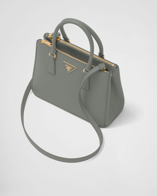 Prada Gray Medium Galleria Saffiano Leather Bag