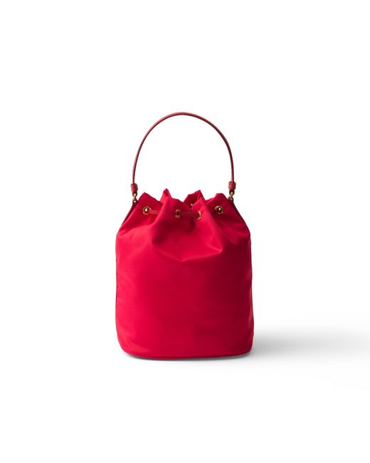 Prada Red Duet Re-Nylon Bucket Bag