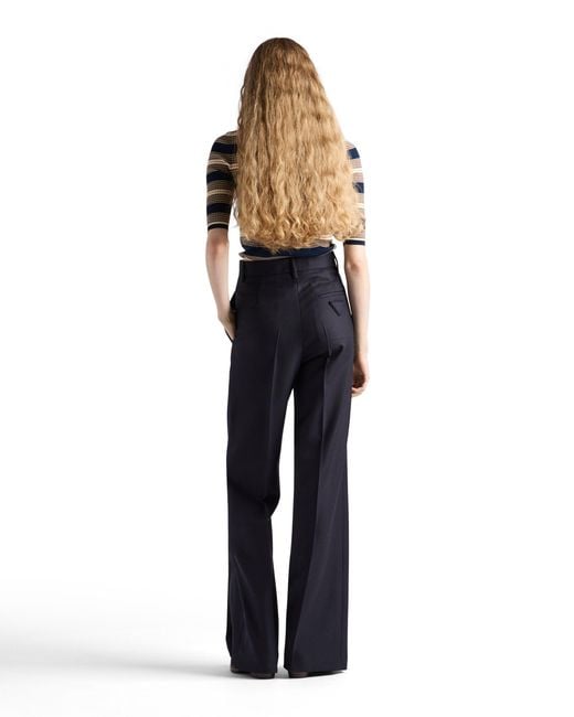 Polo De Algodón A Rayas, Mujer, Talla Prada de color Blue