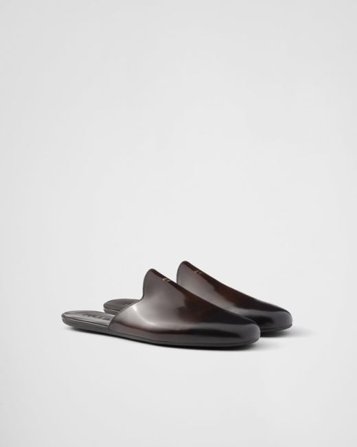 Prada Multicolor Brushed Leather Slippers for men