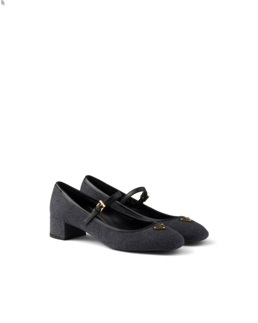 Prada Black Fabric Pumps