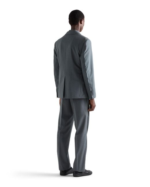 Prada Blue Single-Breasted Wool Jacket for men