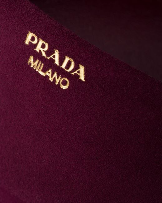 Prada Purple Suede Platform Sandals