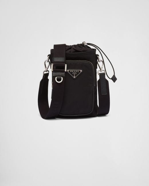 Prada Black Re-Nylon Smartphone Case for men