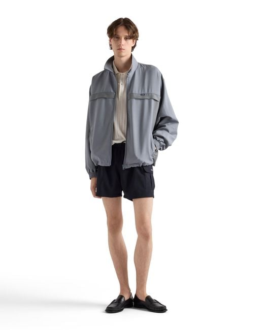 Prada Gray Mohair Wool Jacket for men
