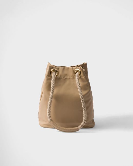 Prada Natural Mariner Re-Nylon Small Bucket Bag