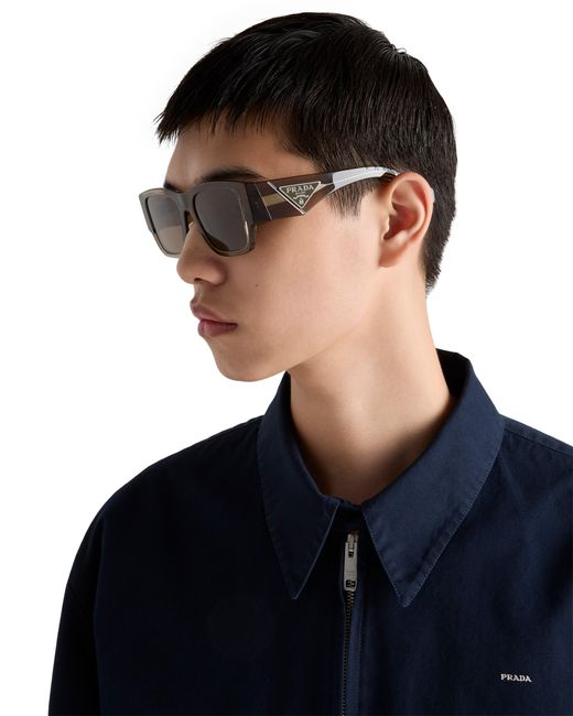 Prada Multicolor Sunglasses With Triangle Logo for men