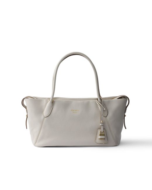 Borsa Shopping Ouvert Large di Prada in Gray
