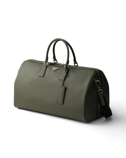 Prada Black Saffiano Leather Travel Bag, Loden