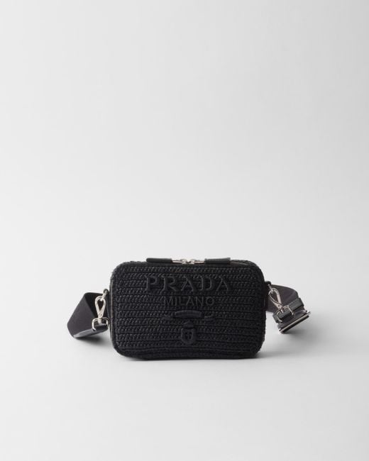 Prada Black Crochet Brique Bag for men