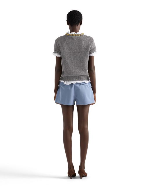 Prada Blue Technical Fabric Shorts