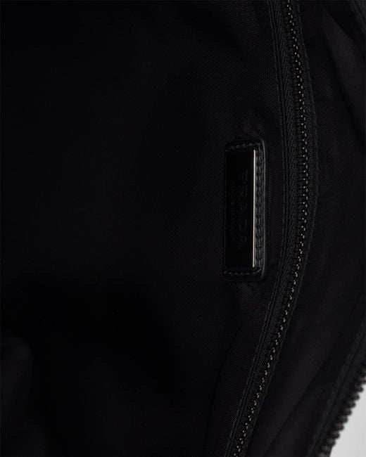 Prada Black Explore Re-Nylon And Leather Bag for men