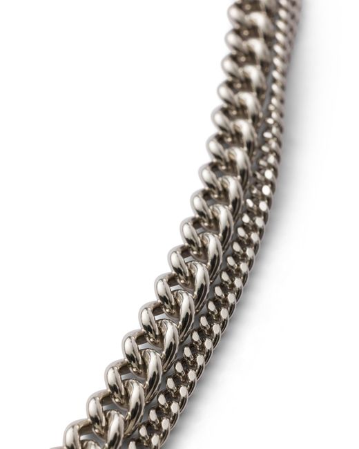 Prada Metallic Metal Necklace for men