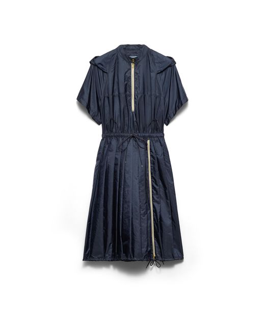 Prada Blue Light Re-Nylon Midi-Dress