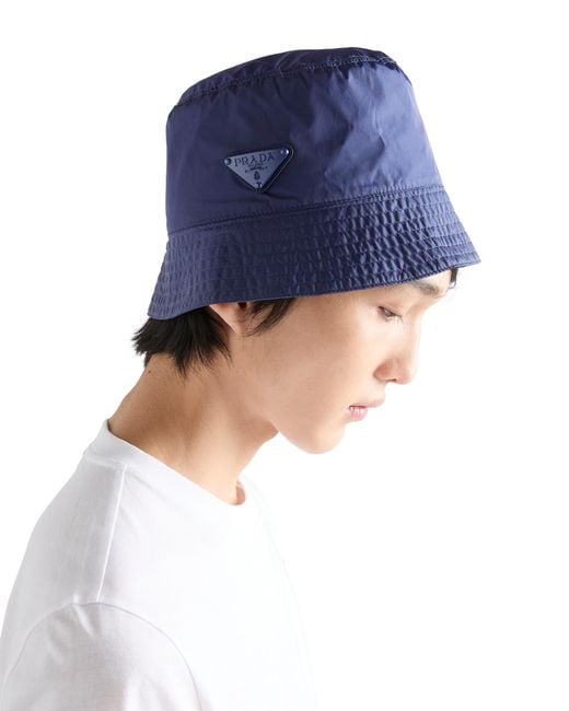 Cappello Da Pescatore Ripiegabile di Prada in Blue