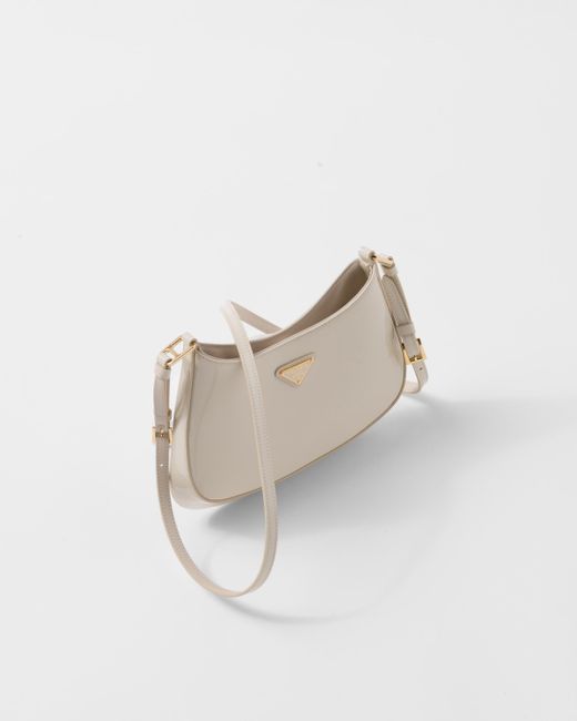 Prada White Cleo Patent Leather Bag