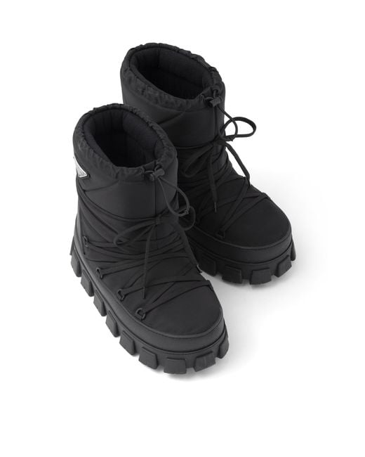 Prada Black Nylon Gabardine Après Ski Boots for men
