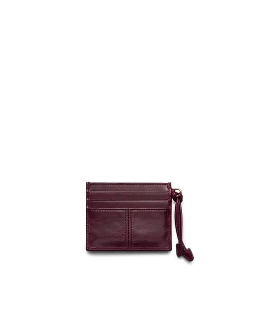 Prada Purple Leather Card Holder