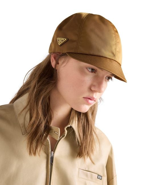 Prada Brown Re-Nylon Cap, Brandy
