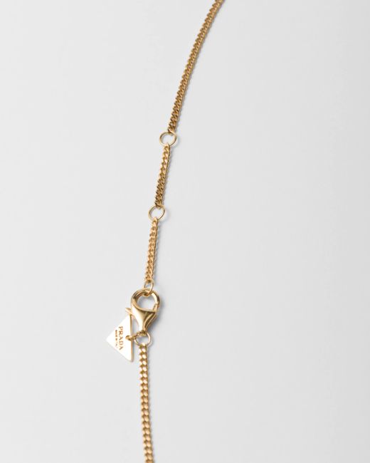 Prada White Metal Necklace
