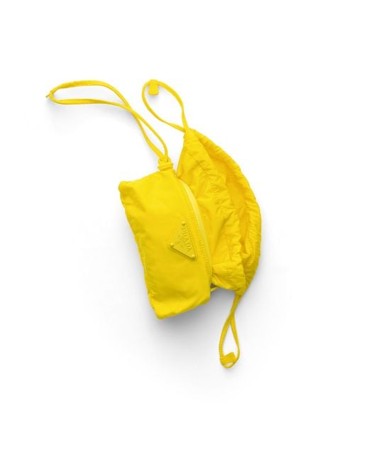 Prada Yellow Foldable Re-Nylon Pouch