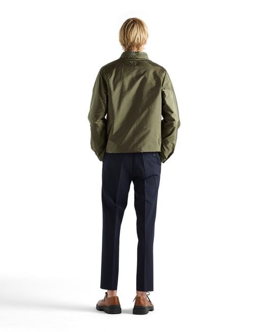 Prada Green Hooded Re-Nylon Jacket for men