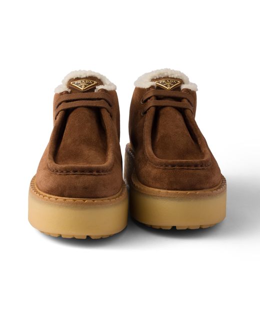 Prada Brown Suede Chukka Boots