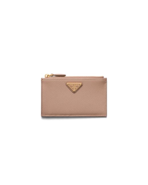 Prada White Saffiano Leather Card Holder