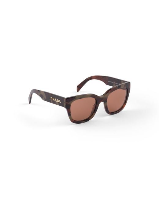Prada Brown Sunglasses With Logo