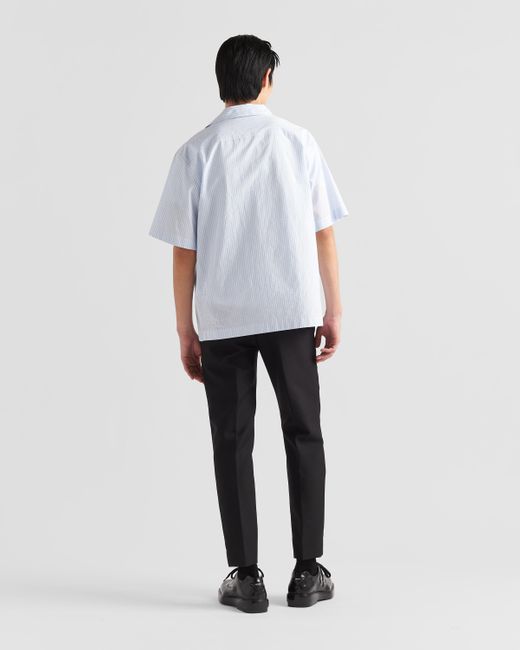 Prada White Short-Sleeved Cotton Shirt for men