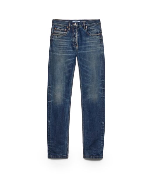 Prada Blue Slim-Fit Selvedge Denim Jeans