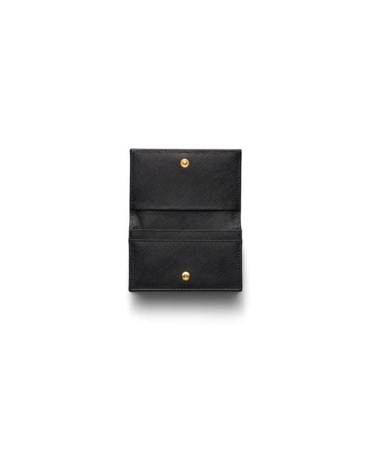Prada White Saffiano Leather Card Holder