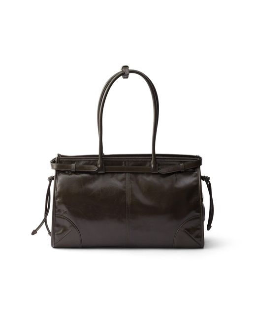 Prada Black Bonnie Large Leather Handbag