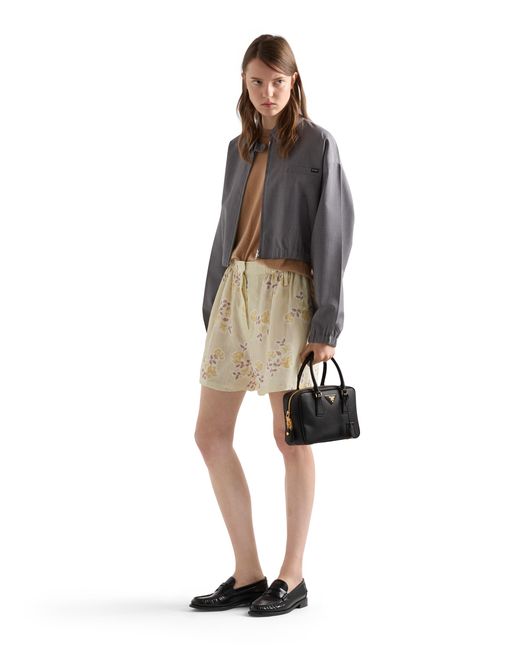 Prada Black Small Saffiano Leather Top-Handle Bag