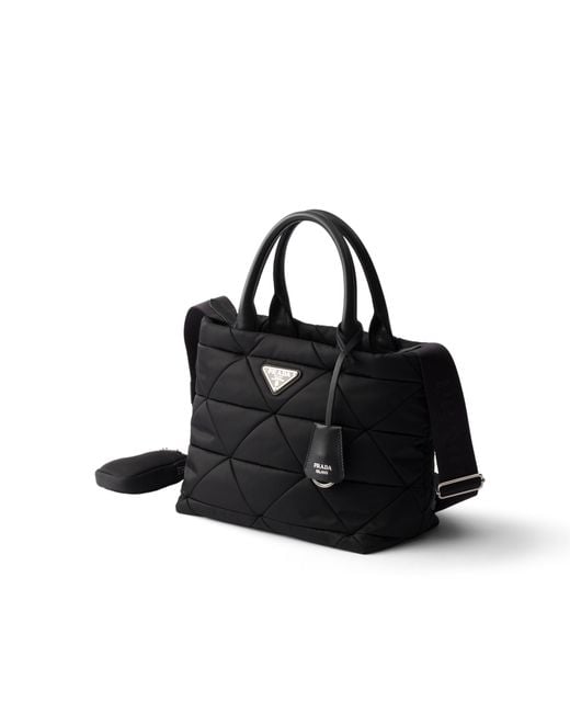 Prada Black Padded Re-Nylon Tote Bag